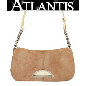 Christian Dior Marispearl Hobo Shoulder Bag Beige Tan Harako